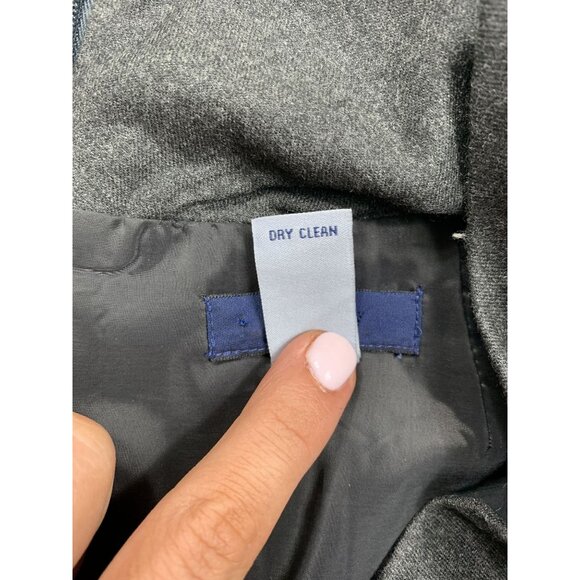 J. Crew Womens Size 8 Gray Wool Blouse 3/4 Sleeve Business Casual Top - Picture 7 of 8